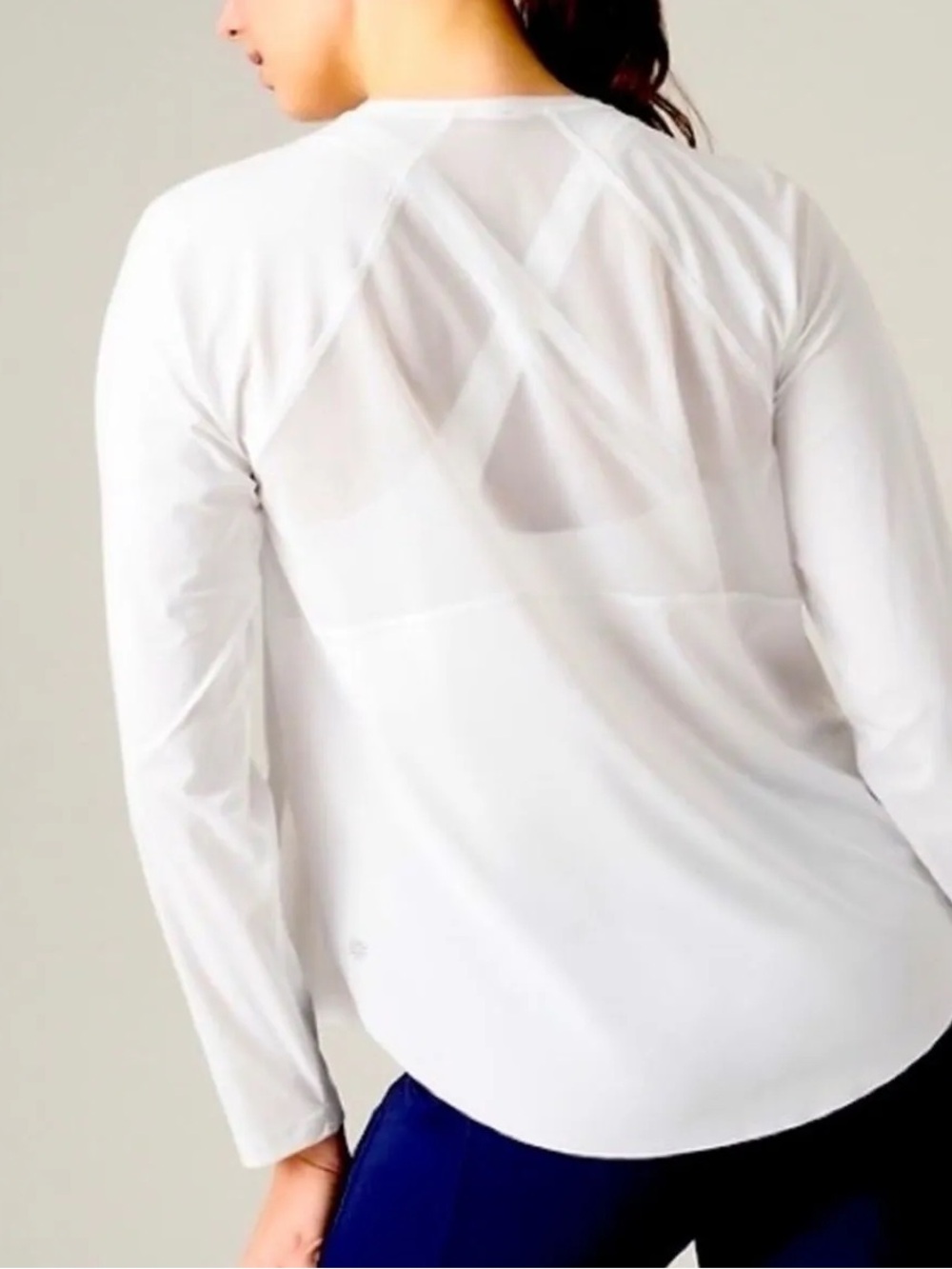 FINAL SALE Athleta Ultimate Mesh Long Sleeve White